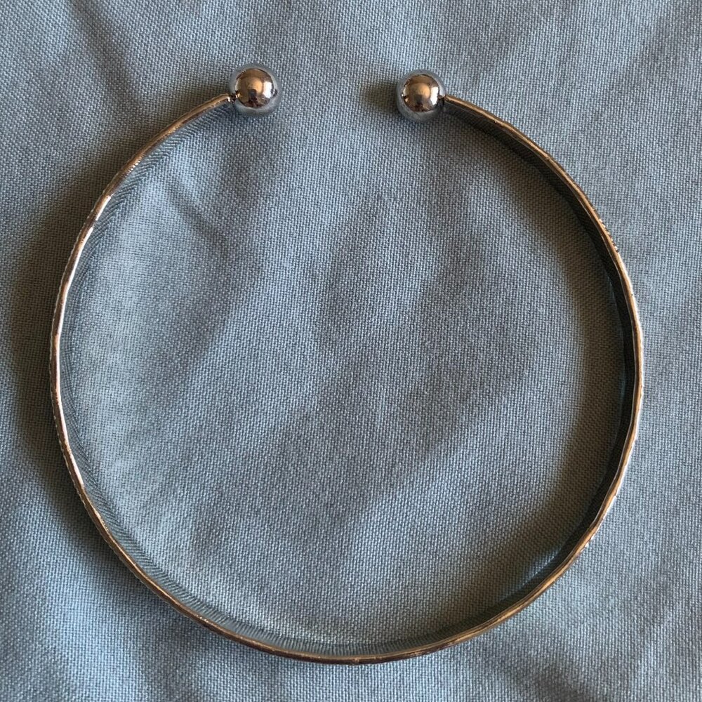 New! Silver Bangle with Hearts Design